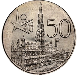  50 frank, Világkiállítás 1958, ez., Belgium