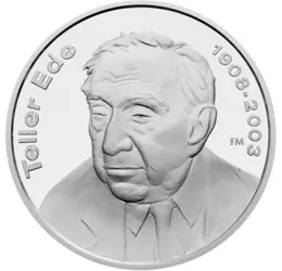  5000 Ft, Teller Ede, ezüst, vf., 2008, Magyar Köztársaság