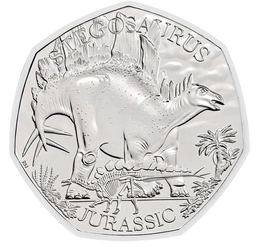 50 penny, Stegosaurus, CuNi, 8 g, Nagy-Britannia, 2024