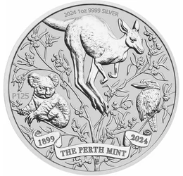 1 dollár, Kenguru, koala, kookaburra, , Ag 9999, 31,1 g, Ausztrália, 2024
