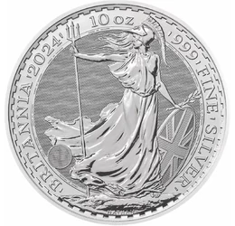 10 font, Britannia, , színsúly, Ag 999, 311 g, Nagy-Britannia, 2024