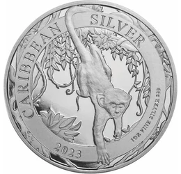 BAR/ 1 dollár, Zöld majom, Ag,2023, Barbados