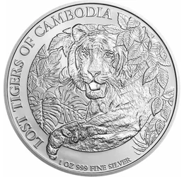 CAM/ 3000 riel, Tigris ábrázolás,Ag,2023, Kambodzsa