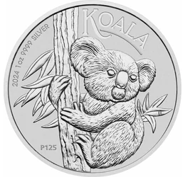 1 dollár, Koala, , Ag 9999, 31,1 g, Ausztrália, 2024