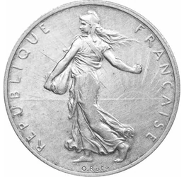  2 frank, Magvető lány, Ag1898-1920, Franciaország