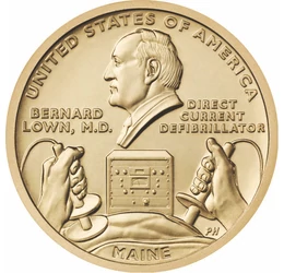 1 dollár, Defibrillátor, Dr. Bernard Lown, CuNi, 8,1 g, USA, 2024