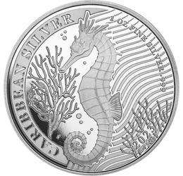 BAR/ 1dollár,Csikóhal,Ag,2023, Barbados