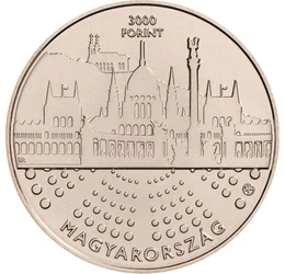 3000 forint, Ikonikus épületek sziluettjei, , CuNi, 12,5 g, Magyarország, 2024