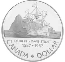  1 dollár, &quot;John Davis&quot;, 1987, ez., Kanada