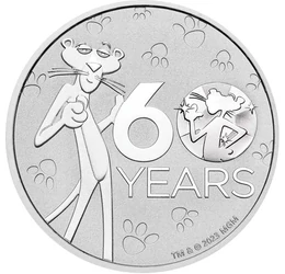 1 dollár, Rózsaszín Párduc, Ag 9999, 31,1 g, Tuvalu, 2024