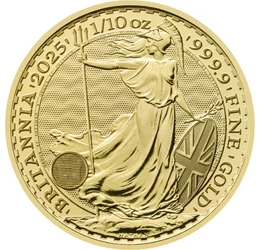 10 font, Britannia, , színsúly, Au 9999, 3,11 g, Nagy-Britannia, 2025