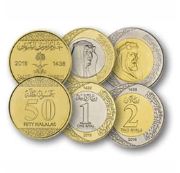 1, 5, 10, 25, 50 halala, 1, 2 riyal, , 0, 0, Szaud-Arábia, 2016