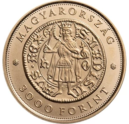 3000 forint, V. László aranypénze, , CuNi, 2,7 g, Magyarország, 2024