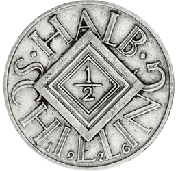  1/2 schilling, 1925-1926, ezüst, Ausztria