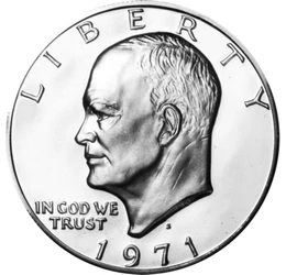  1 dollár, Eisenhower, 1971-74,ezüst, USA