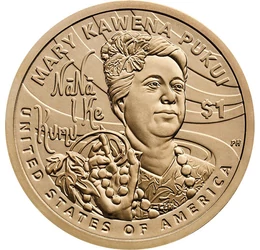 1 dollár, Mary Kawena Pukui, , CuNi, 8,1 g, USA, 2025