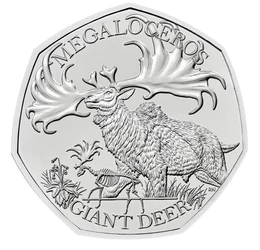 50 penny, Óriásszarvas, CuNi, 8 g, Nagy-Britannia, 2024