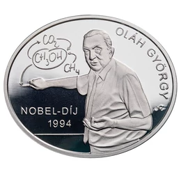 7500 forint, Oláh György, kémiai folyamat, Ag 925, 12,5 g, Magyarország, 2024