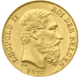  20 frank, II. Lipót, 1866-1882, Belgium