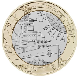 2 font, Hadihajó, CuNi, 12 g, Nagy-Britannia, 2025
