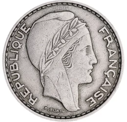 50 frank, Marianne, CuNi, 9 g, Algéria, 1949