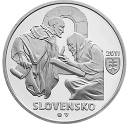 10 euró, Zobor, ezüst, 2011, vf, Szlovákia