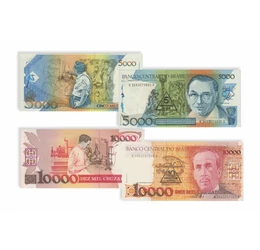 1, 5, 10 új cruzado, , 0, 0, Brazília, 1989-1990