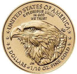 5 dollár, Sas,  , színsúly, Au 916, 3,39 g, USA, 2025