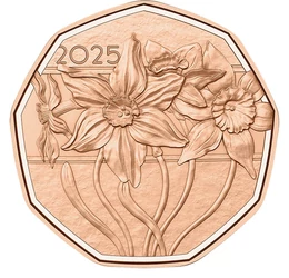 5 euró, Nárcisz, , CuNi, 7,779 g, Ausztria, 2025