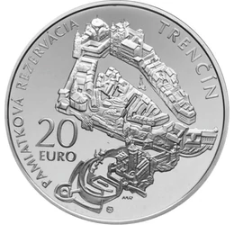  20 euró, Trencsén, ezüst, pp, 2012, Szlovákia