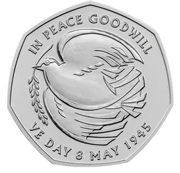 Béke és jóakarat, 50 penny, Nagy-Britannia, 2025