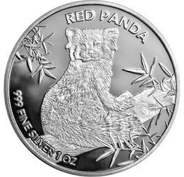 A vörös panda, 5000 frank, ezüst, Csád Köztársaság, 2024