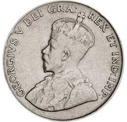 5 cent, V. György, Nickel, 4,54 g, Kanada, 1922-1936