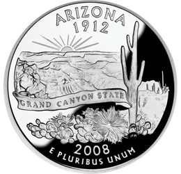 A Grand Canyon állama, 1/4 dollár, USA, 2008