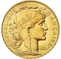 Arany Marianne, 20 frank, arany, Franciaország, 1899-1914