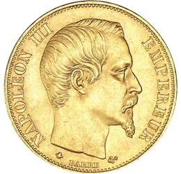  20 frank, III. Napóleon, Au,1853-60, Franciaország