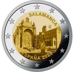2 euró, Salamanca óvárosa, UNESCO világörökség, CuNi, 8,52 g, Spanyolország, 2025