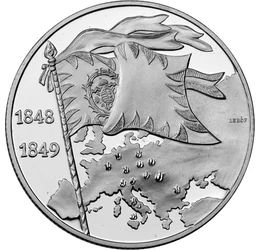 H/ 2000 Ft, Szabadságharc 150. évf, tv, Ag 925, Magyar Köztársaság, 1998, , Magyar Köztársaság