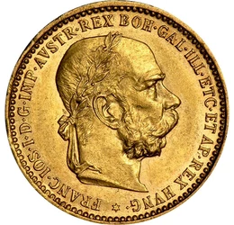 Évszázados aranytartalék, 10 korona, arany, Osztrák-Magyar Monarchia, 1892-1906