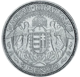 Hazánk védasszonya, 2 pengő, ezüst, Magyar Királyság, 1929-1939