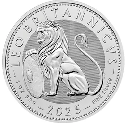 Britannia oroszlánja, 2 font, ezüst, Nagy-Britannia, 2025
