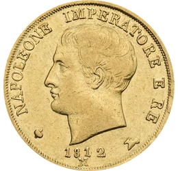 Napóleon olasz királysága, 20 líra, arany, Itáliai Királyság, 1808-1814