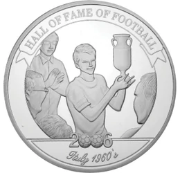 Facchetti, a tiszteletbeli Aranylabdás, 2000 shilling, ezüst, Uganda, 2006