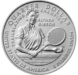 Az első fekete teniszcsillag, 25 cent, USA, 2025