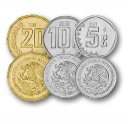 Ősi kultúrák hona, 5, 10, 20, 50 centavo, 1, 2 peso, Mexikó, 1992-2017