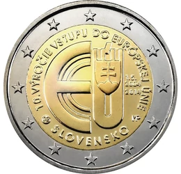  2 euró, 10 éve az EU-ban, 2014, Szlovákia