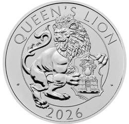 5 font, A királynő oroszlánja címerrel, , CuNi, 28,28 g, Nagy-Britannia, 2026