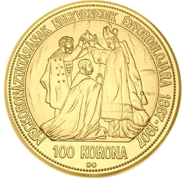 OMM/ 100 korona, 1907, jubileum, uv., Osztrák-Magyar Monarchia