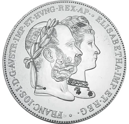  Ezüstgulden, 1879, ezüstlakodalom, Osztrák-Magyar Monarchia