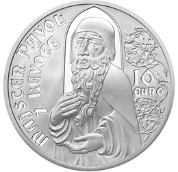 10 euró, Pál mester Szűz Mária szobra, , Ag 900, 18 g, Szlovákia, 2012